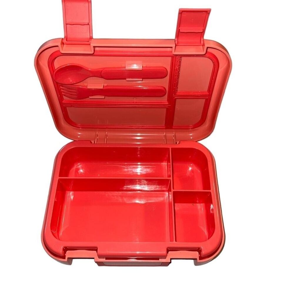 Your Zone Kids Pink Bento Box Plastic Lunch Container 4 Compartment